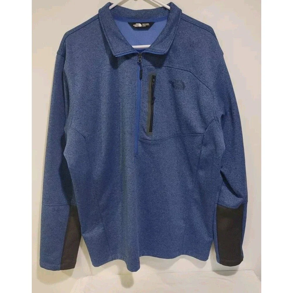 The North Face Jacket Blue 1/2 Zip Pullover Outdoor Performance Men's XL